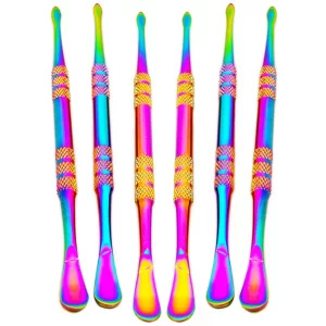 Rainbow Anodized Stainless Steel Dabber