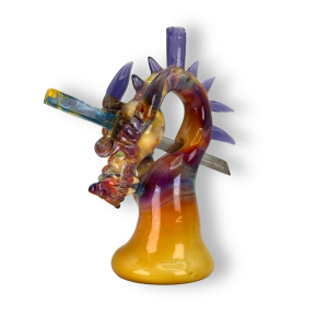 Tony Kazy Glass | Purple Amber Dragon