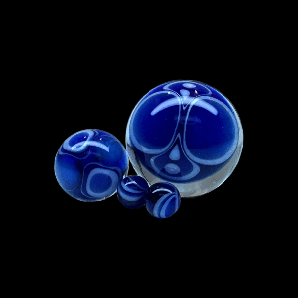 78 Glass | Galaxy Blue Dot Work Marble Set